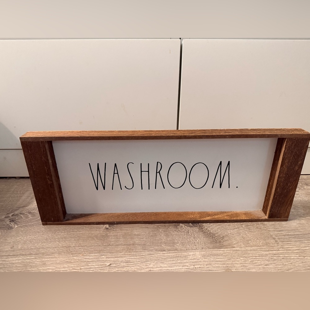 Rae Dunn Washroom Sign